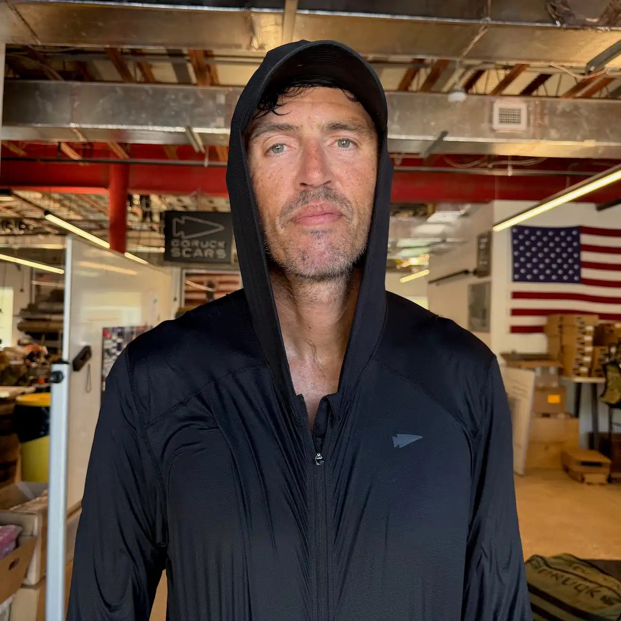 XL / XXL ONLY - Men's USA Sun Hoodie - Full-Zip - ToughMesh