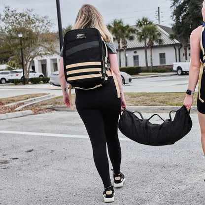 Women's Ballistic Trainers - Black + White + Gold