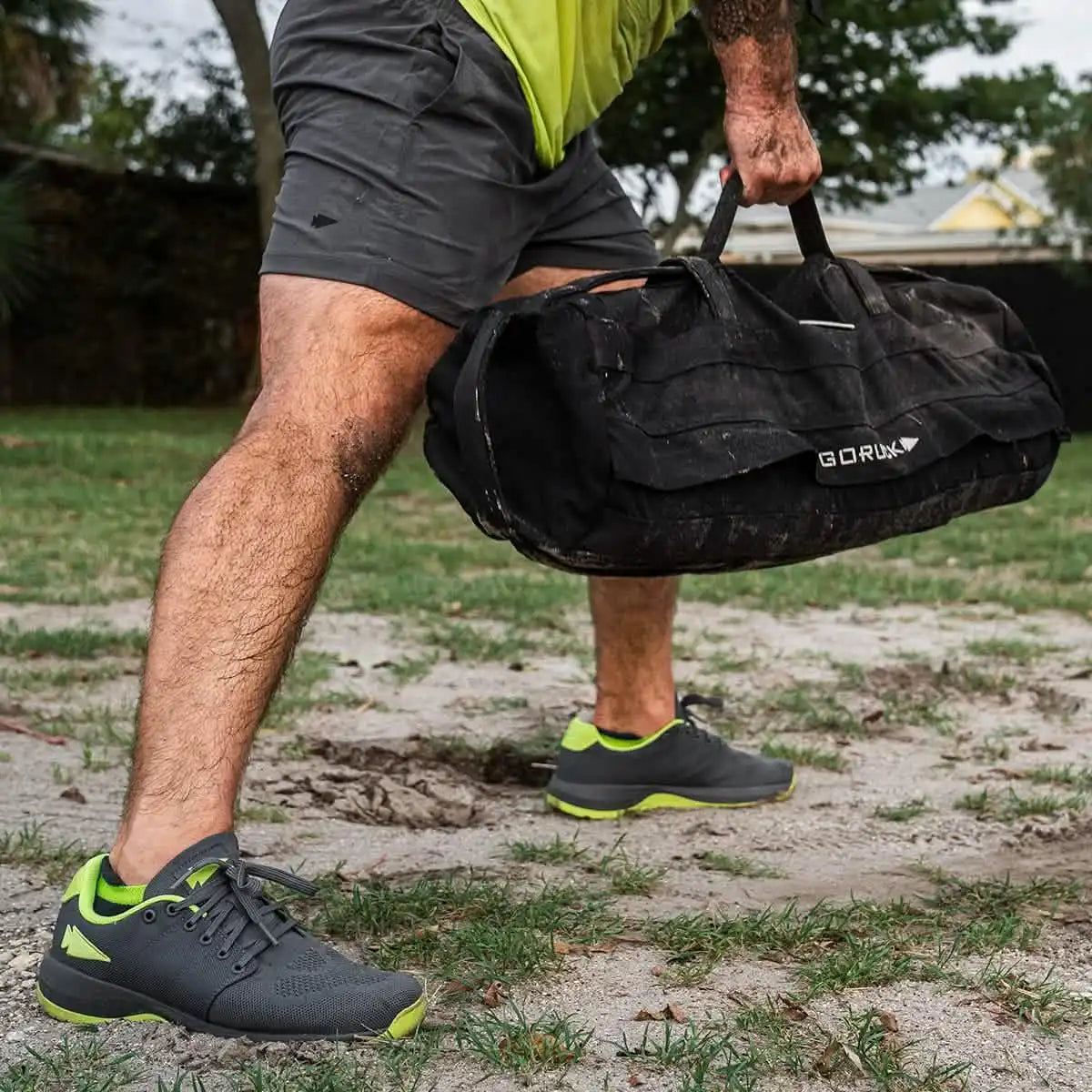 Men's Ballistic Trainers - Wolf Grey + Acid Lime